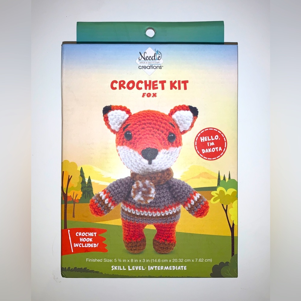 Fox 🦊 Crochet Pattern & Kit Set New in Box